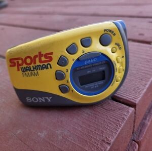 Sony Sports Walkman Yellow with Gray Accents